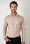 Desoto Flannel Look Casual Kent Collar Shirt Light Sand