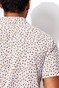 Desoto Flowers Pattern Short Sleeve Overhemd Wit-Oranje