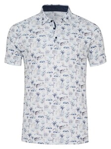 Desoto Hawaii Fantasy Polo Blauw