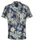 Desoto Hawaiian Flower Short Sleeve Lido Collar Shirt Green