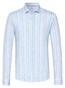 Desoto Kent Multi Stripes Linen Look Shirt Light Blue