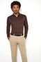 Desoto Kent Pique Optics Jersey Shirt Dark Brown Melange