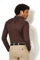 Desoto Kent Pique Optics Jersey Shirt Dark Brown Melange