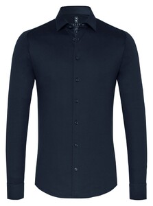 Desoto Kent Uni Solid Overhemd True Navy