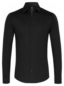 Desoto Kent Uni Solid Overhemd Zwart