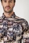 Desoto Landscape Fantasy Pattern Shirt Brown-Blue