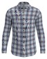 Desoto Large Soft Checks Kent Collar Shirt Blue-Brown