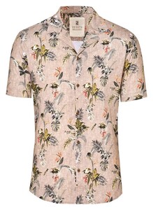 Desoto Lido Fine Leaves Pattern Shirt Brown-Multi