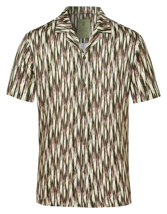 Desoto Lido Leaves Pattern Shirt Olive