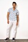 Desoto Lido Reed Pattern Shirt Blue-White