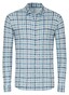 Desoto Linen Look Checks Shirt Blauw-Zand