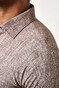 Desoto Linnen Look Knitted Cotton Shirt Brown