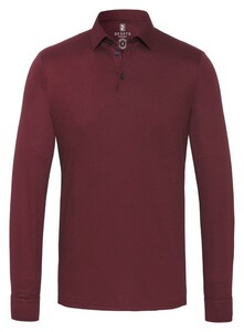 Desoto Long Sleeve Piqué Optics Jersey Uni Polo Burgundy