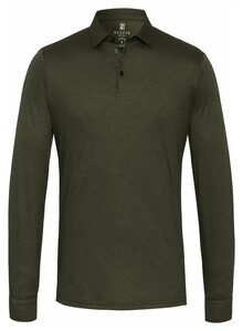 Desoto Long Sleeve Piqué Optics Jersey Uni Polo Donker Groen