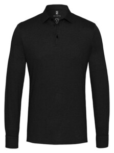 Desoto Long Sleeve Pique Optics Jersey Uni Poloshirt Black