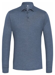 Desoto Long Sleeve Pique Optics Jersey Uni Poloshirt Bluegrey