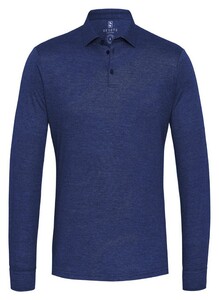 Desoto Long Sleeve Pique Optics Jersey Uni Poloshirt Cobalt Blue