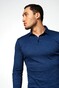 Desoto Long Sleeve Pique Optics Jersey Uni Poloshirt Indigo
