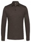Desoto Long Sleeve Pique Optics Jersey Uni Poloshirt Italian Brown
