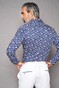 Desoto Luxury Abstract Floral Shirt Navy