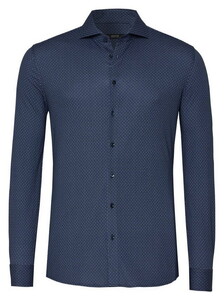 Desoto Luxury Abstract Mini Pattern Shirt Navy
