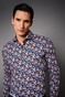 Desoto Luxury Allover Flower Pattern Shirt Navy-Multi