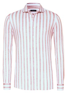Desoto Luxury Bold Block Stripe Pattern Overhemd Zalm