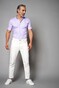 Desoto Luxury Button Down Bold Stripes Overhemd Lichtpaars-Wit