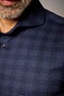 Desoto Luxury Dot Check Pattern Overhemd Royal Blue
