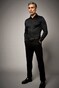 Desoto Luxury Fine Herringbone Stripe Pattern Overhemd Zwart