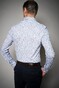 Desoto Luxury Fine Paisley Pattern Overhemd Wit-Lichtblauw