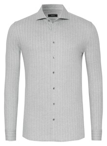 Desoto Luxury Herringbone Stripes Overhemd Antraciet
