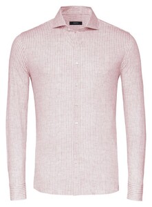 Desoto Luxury Linnen Look Stripe Overhemd Coral