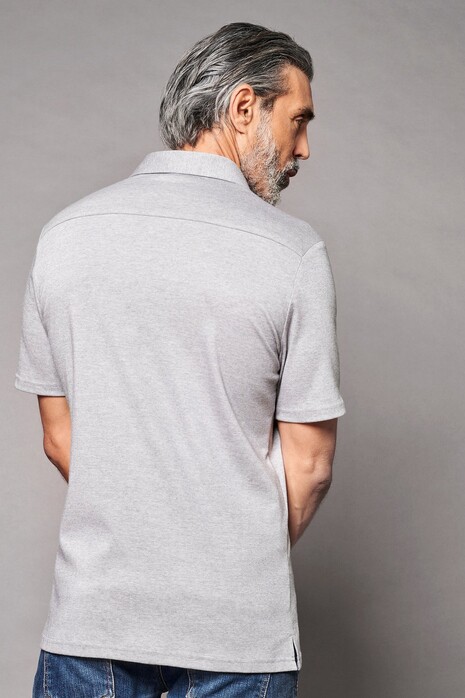 Desoto Luxury Luxury Cotton Poloshirt Light Grey