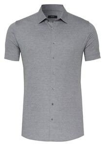 Desoto Luxury Luxury Faux-Uni Kent Collar Overhemd Grijs
