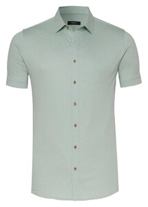 Desoto Luxury Luxury Faux-Uni Kent Collar Overhemd Pale Green
