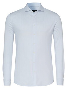 Desoto Luxury Luxury Fine Structure Stripe Shirt Light Blue