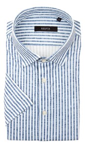 Desoto Luxury Luxury Kent Stripes Overhemd Midden Blauw