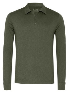 Desoto Luxury Luxury Long Sleeve Mélange Poloshirt Green