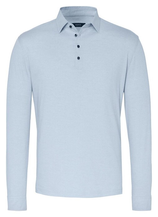 Desoto Luxury Luxury Polo Longsleeve Licht Blauw