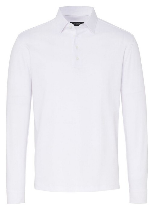 Desoto Luxury Luxury Polo Longsleeve Poloshirt White