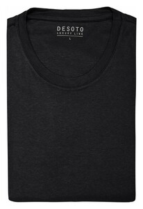 Desoto Luxury Luxury T-Shirt Roundneck T-Shirt Zwart