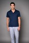 Desoto Luxury Luxury Two Ply Cotton Uni Color Poloshirt Navy