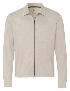 Desoto Luxury Luxury Zip Mélange Overshirt Beige