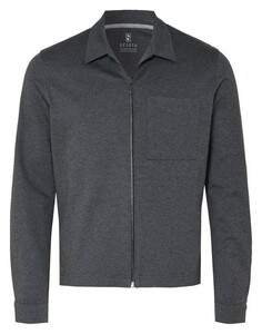 Desoto Luxury Luxury Zip Mélange Overshirt Dark Gray