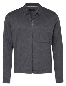 Desoto Luxury Luxury Zip Mélange Overshirt Dark Gray