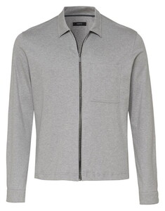 Desoto Luxury Luxury Zip Mélange Overshirt Grey