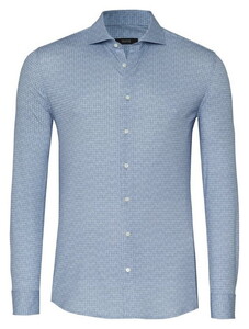 Desoto Luxury Mini Squares Fantasy Dots Shirt Blue