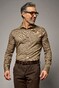 Desoto Luxury Minimal Pattern Shirt Brown