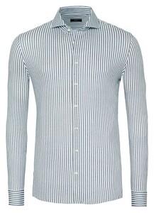 Desoto Luxury Piqué Look Stripes Overhemd Dove Blue